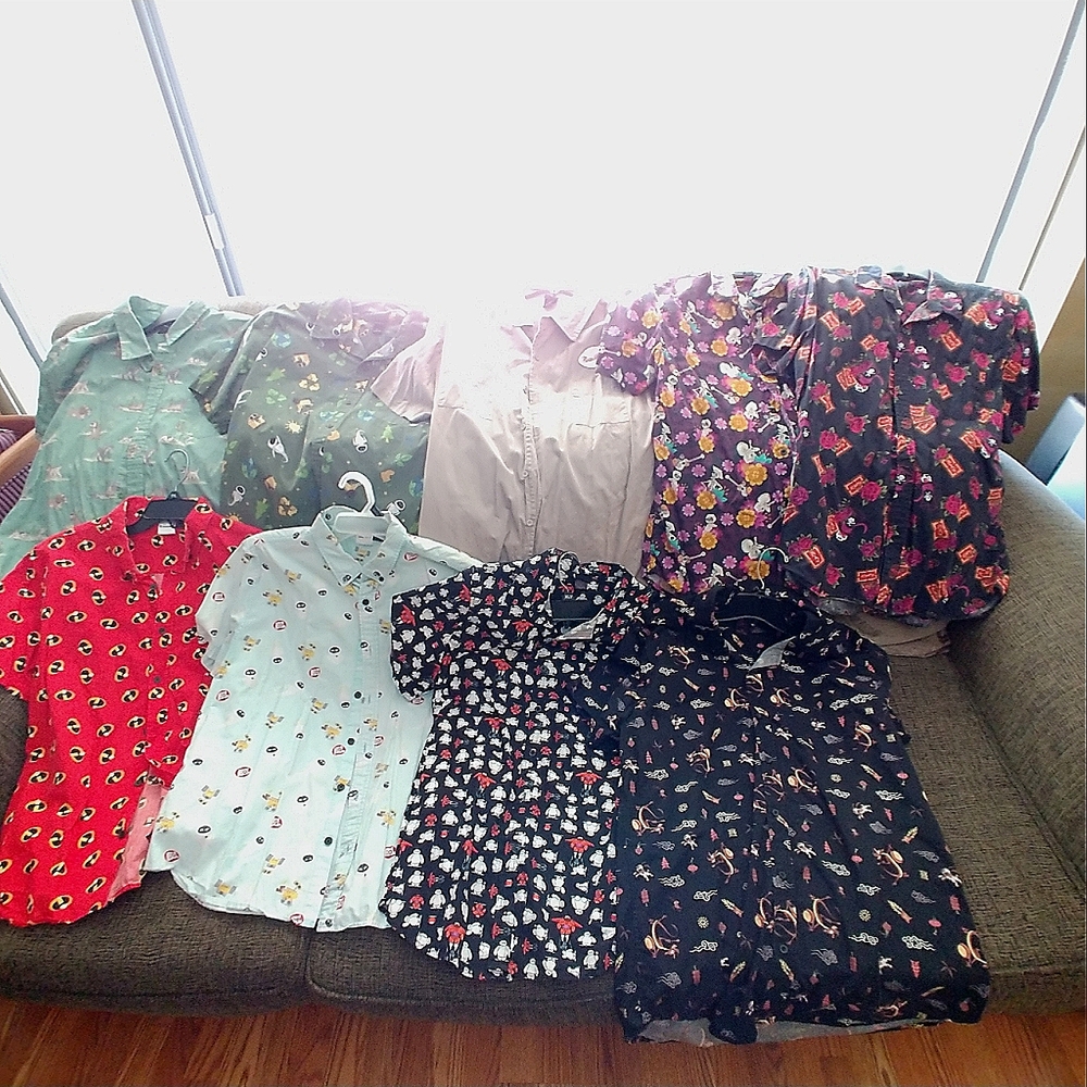 Disney x Pixar button up shirt lot